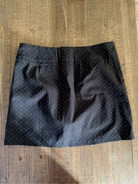 Zac & Rachel Black Mini Skirt with Multicolor Polka Dots